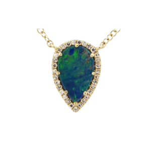 pearl shaped black opal necklace