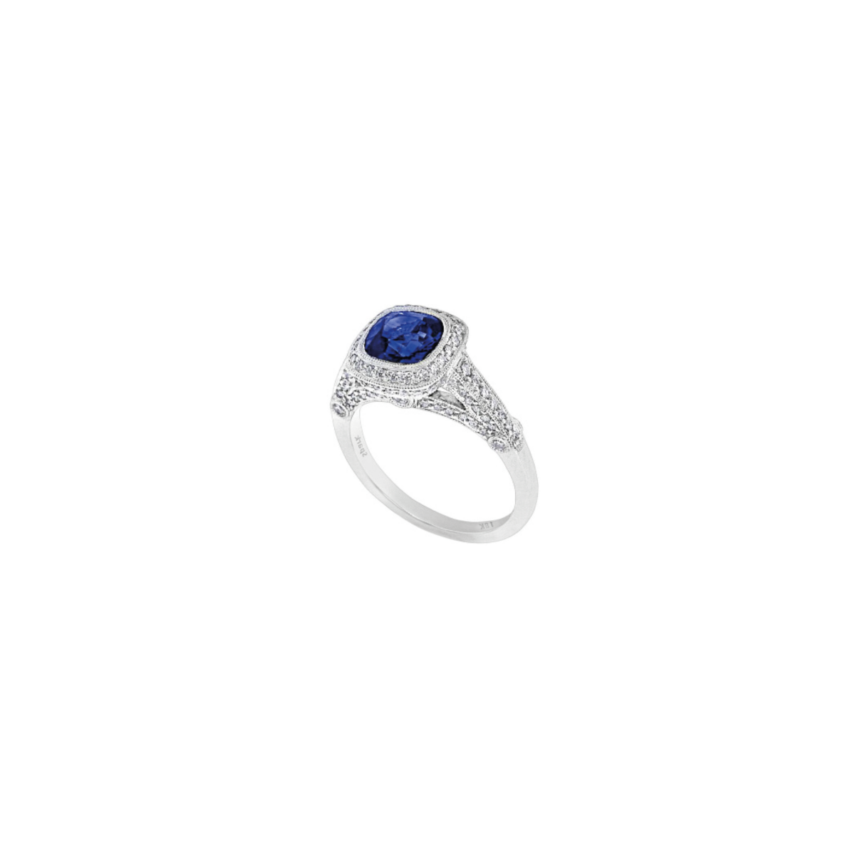 Ceylon sapphire diamond ring