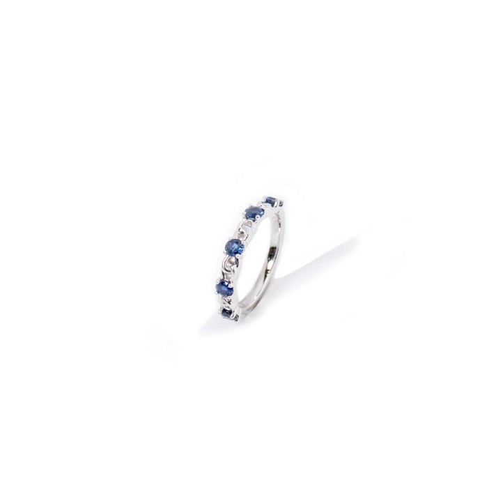 dainty white gold sapphire ring