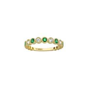 dainty emerald diamond gold