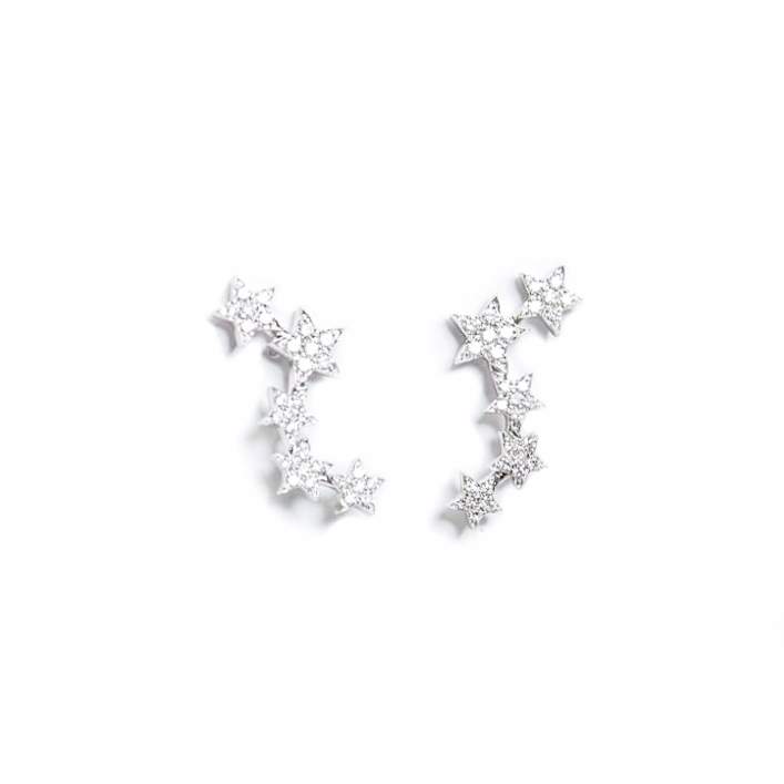 Diamond Star Climber Earrings