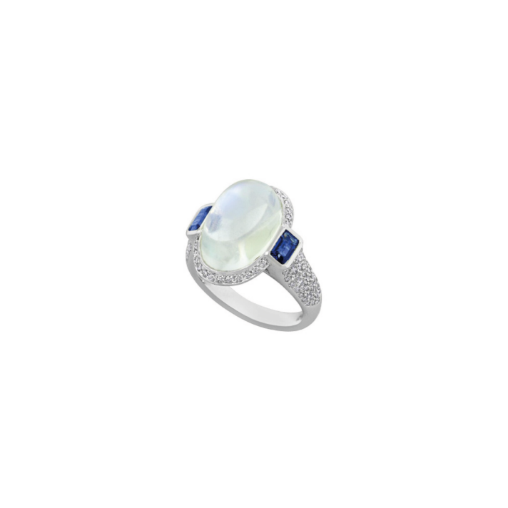 gem quality moonstone sapphire ring