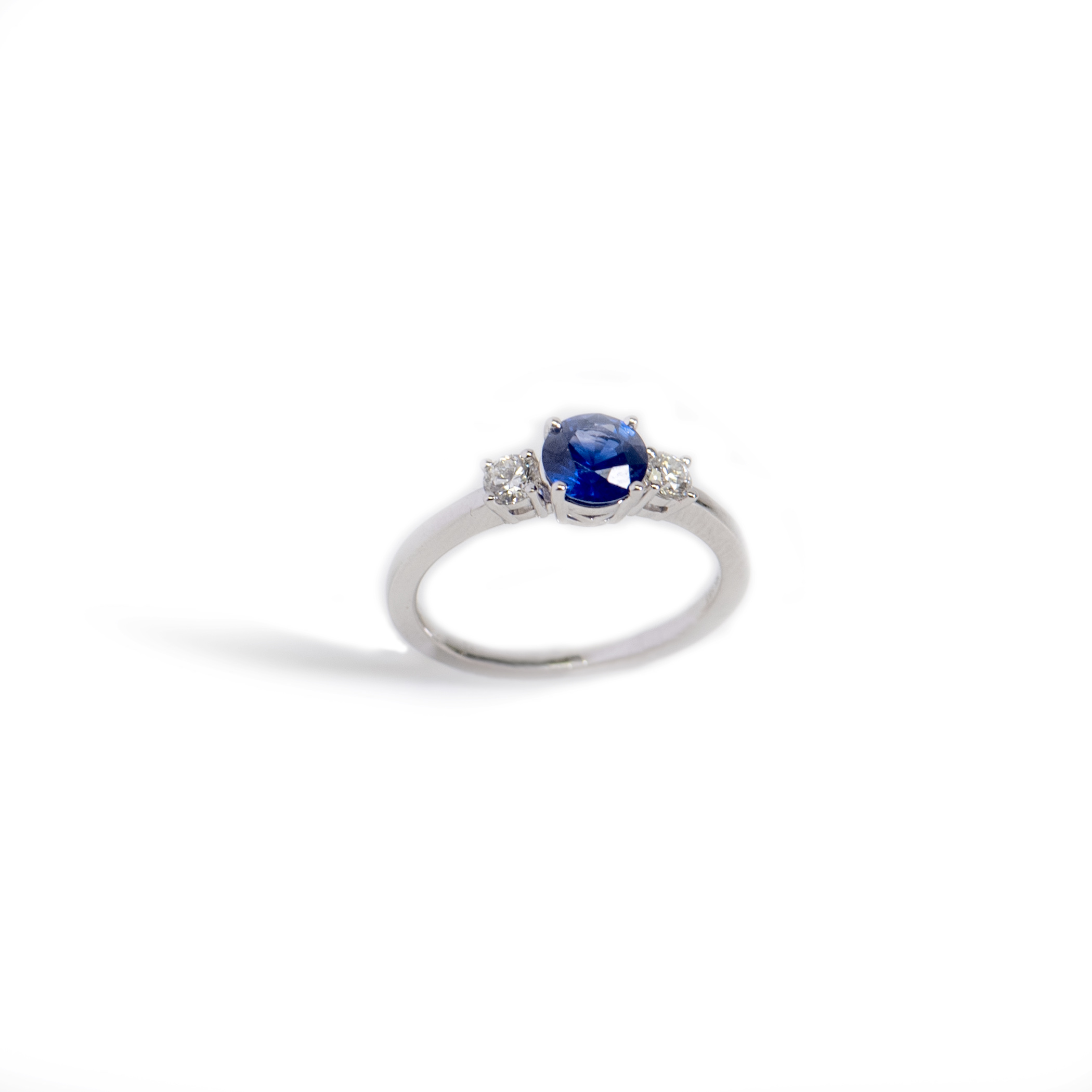 Sapphire and Diamond set in 14kt White Gold Ring Morrison's Jewelers