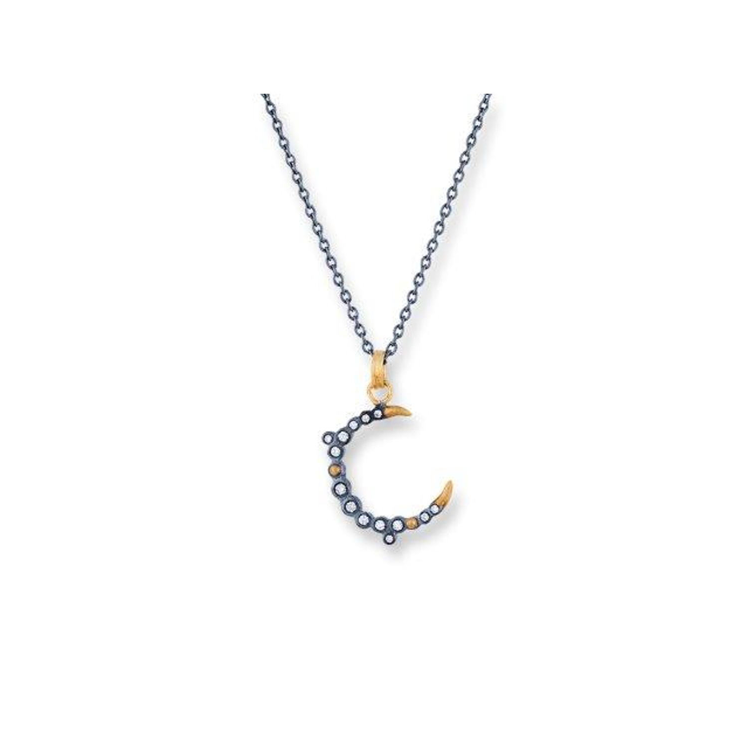 Monica Rich Kosann Diamond Stingray Balance Charm Necklace