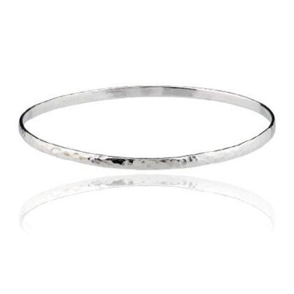 Handcrafted sterling silver fusion bangle