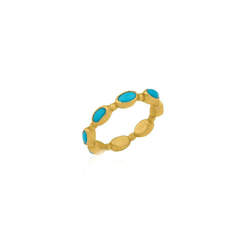 Oval Turquoise Gold Ring
