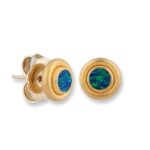 Round Sloane Opal Earrings