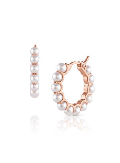 Rose Gold Pearl Earrings