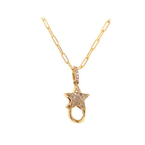 Diamond Star Lobster Clasp Pendant