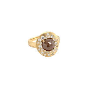 Fancu Diamond Disc Gold Ring