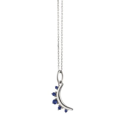 September Sapphire "Moon" Necklace