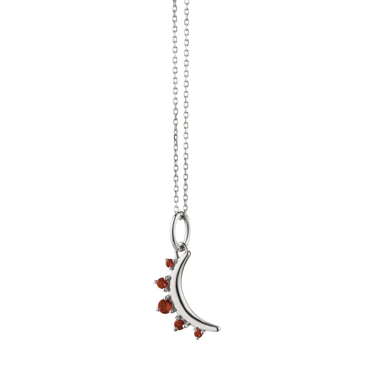 January Garnet "Moon" Necklace