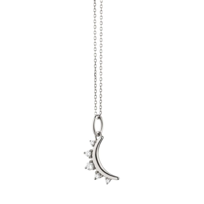 April Diamond "Moon" Necklace
