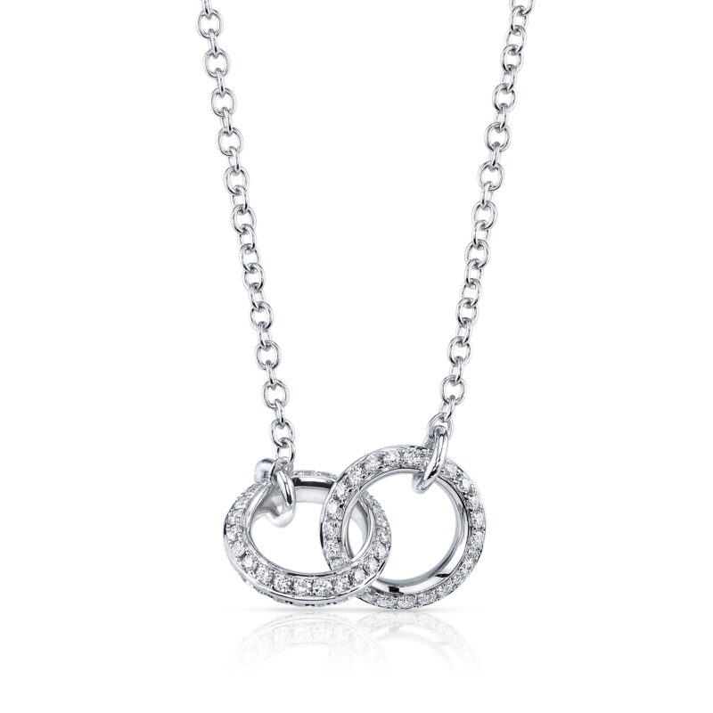Interlocked Diamond Circle Necklace