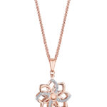 Floral Rose Gold Spinner Necklace