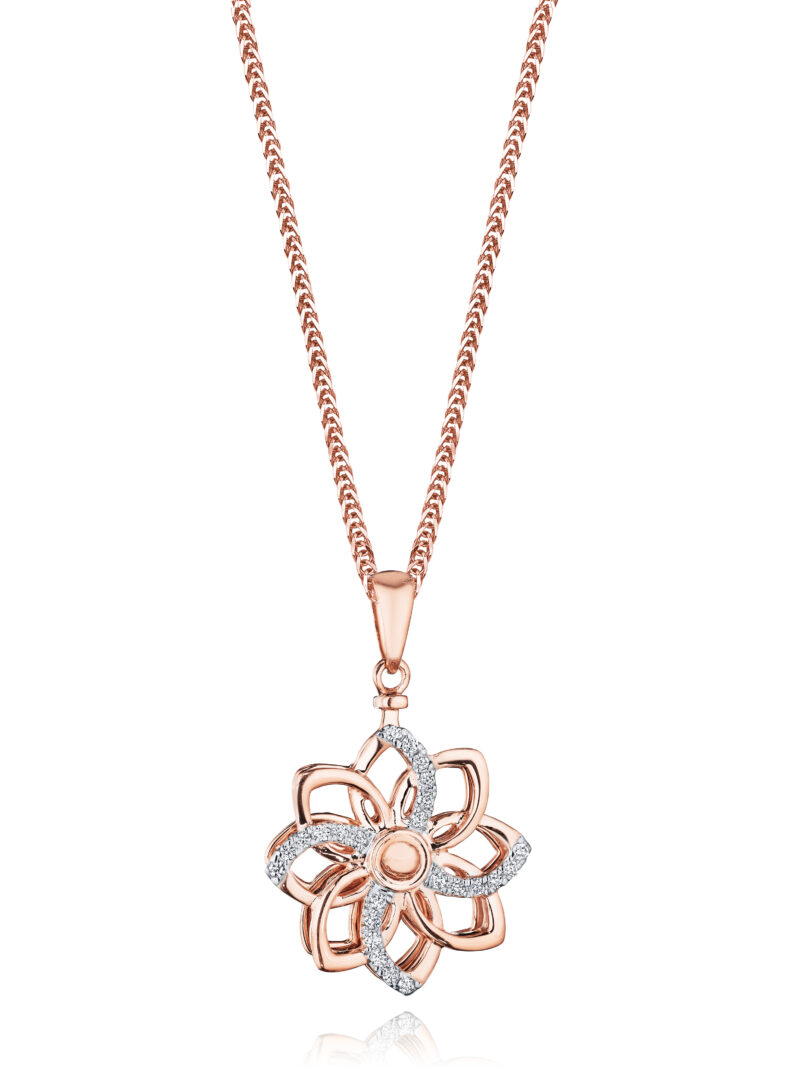 Floral Rose Gold Spinner Necklace