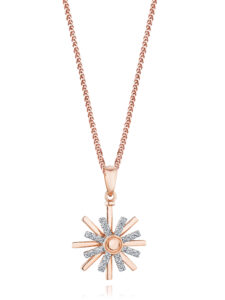 Rose Gold Diamond Spinner Necklace