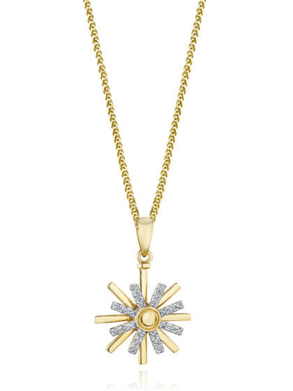 Yellow Gold Diamond Spinner Necklace