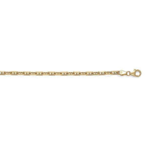 gold anchor link necklace