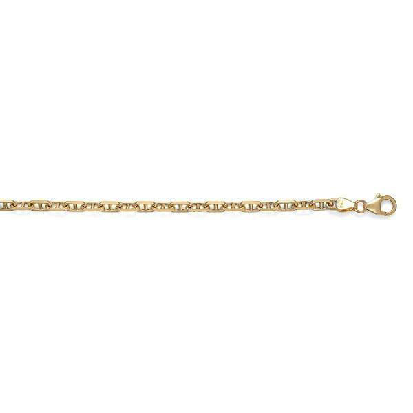 gold anchor link necklace