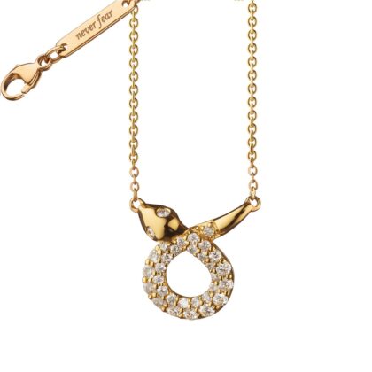 Diamond Never Fear Snake Necklace