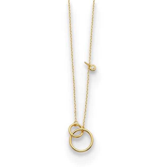 14kt Gold Interlocking Circle Necklace