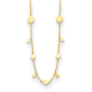 14kt Articulating Gold Disk Necklace