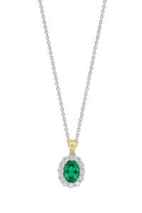 Classic Emerald and Diamond Pendant