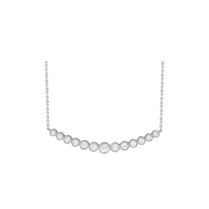 Striking Diamond Bar Necklace