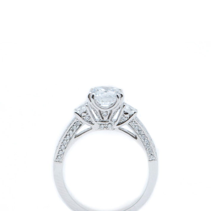 14kt White Gold Ring with Diamonds and CZ